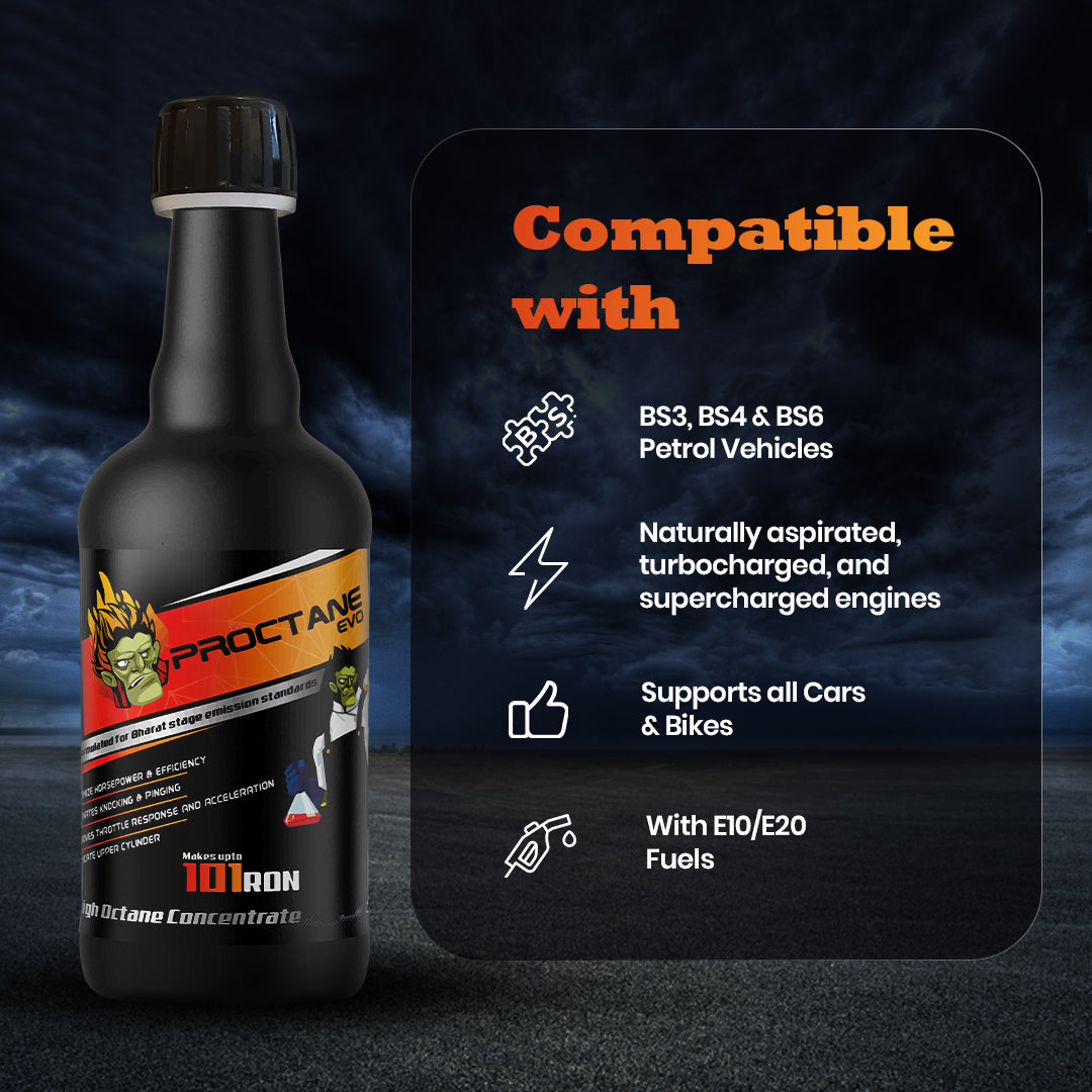 Exlr Proctane EVO — Octane Booster + E20 Ethanol Stabilizer for Petrol Cars ...