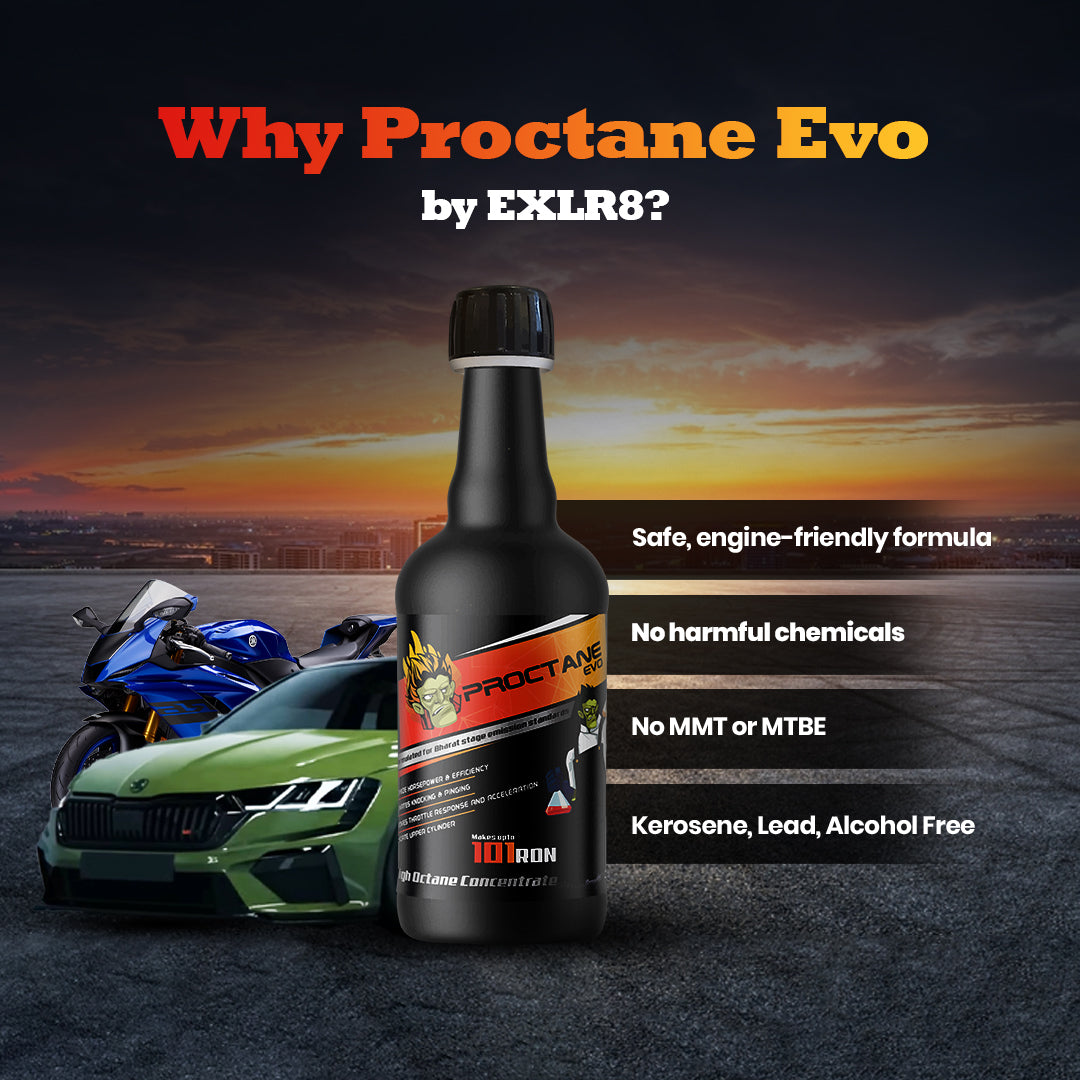 PROCTANE-EVO | Octane Booster with Ethanol Stabilizer for Petrol Car & Bikes (Pack of 3)