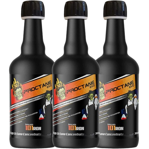 PROCTANE-EVO | Octane Booster with Ethanol Stabilizer for Petrol Car & Bikes (Pack of 3)