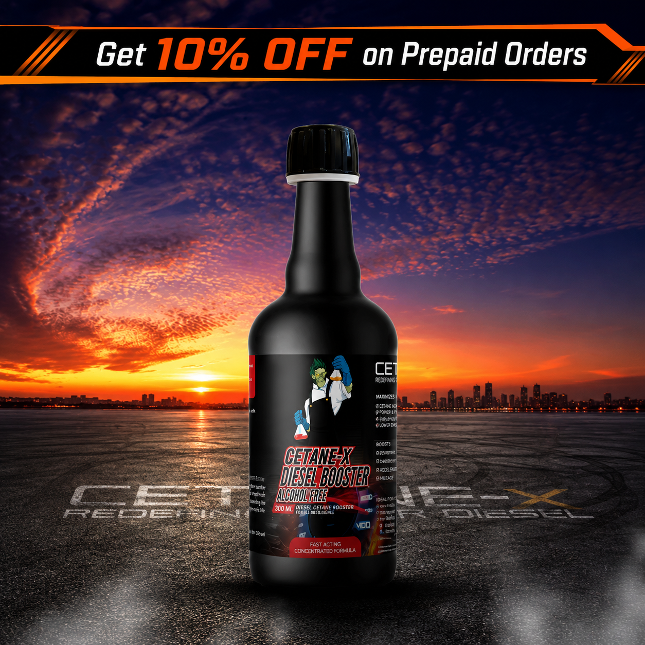 Cetane-X — Cetane Booster + Diesel Injector Cleaner for More Power & Mileage