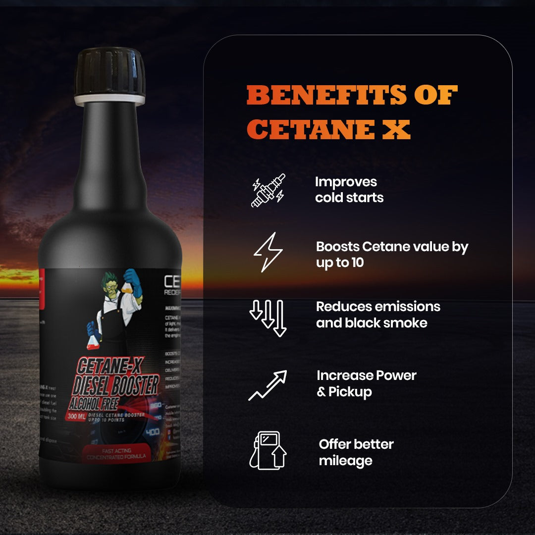 CETANE-X | Cetane Booster for Maximum Engine Power for Diesel Vehicle