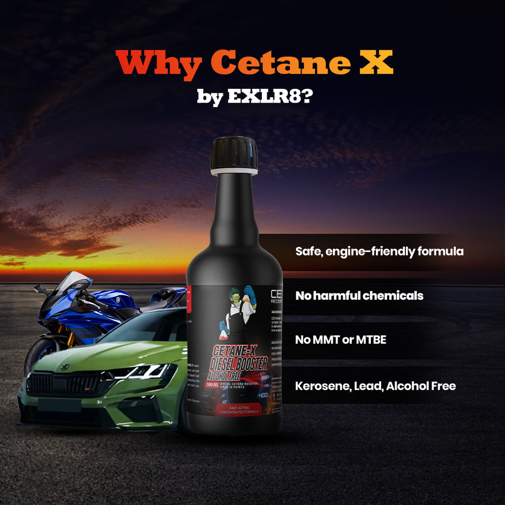 Exlr Cetane-X — Cetane Booster + Diesel Injector Cleaner for More Power & M ...