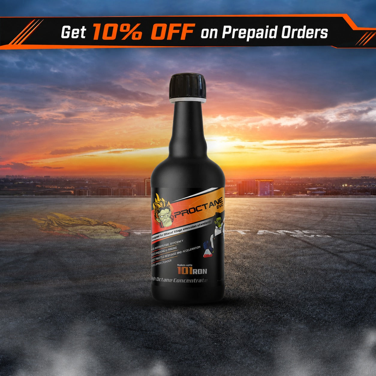 Proctane EVO — Octane Booster + E20 Ethanol Stabilizer for Petrol Cars & Bikes