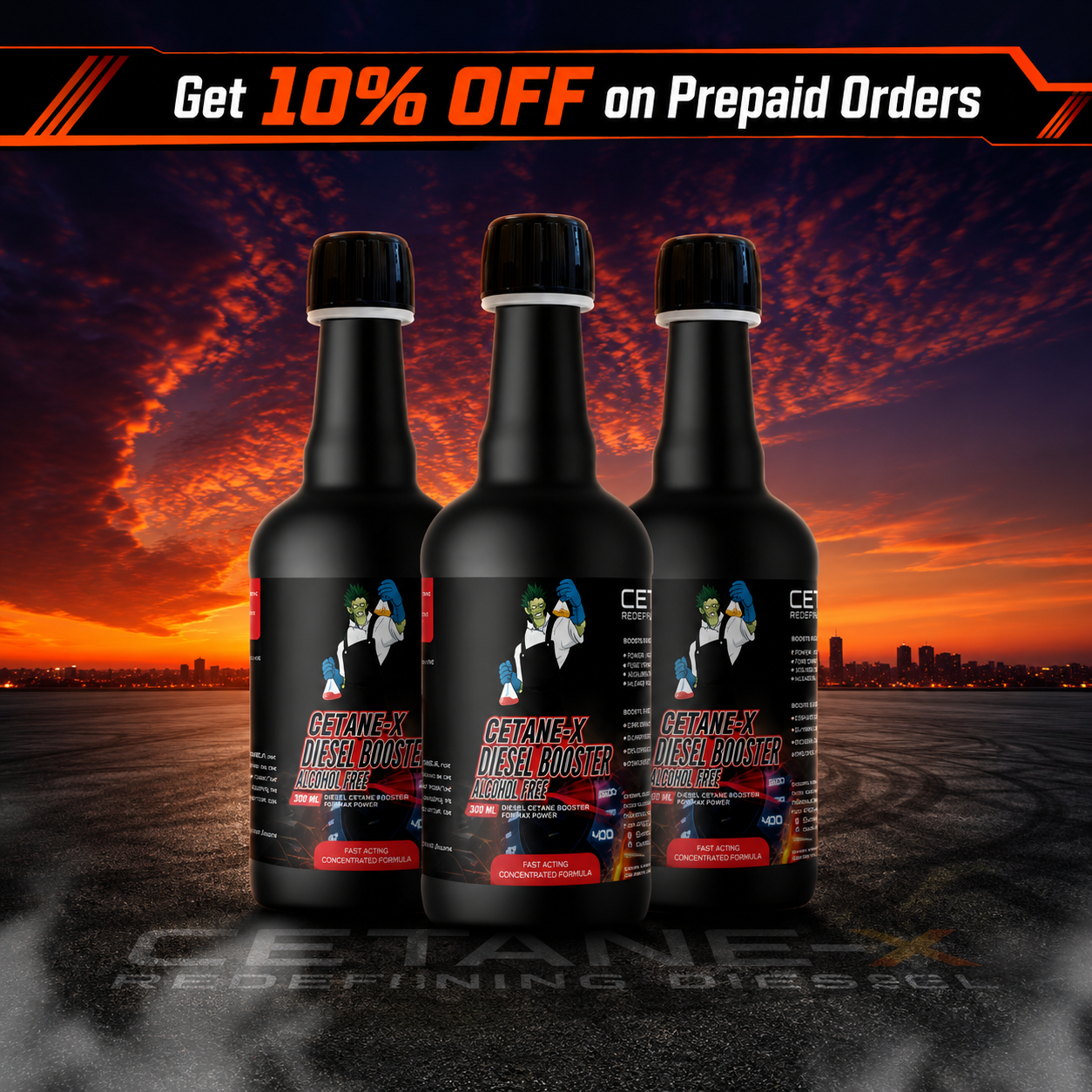 Cetane-X — Cetane Booster + Diesel Injector Cleaner for More Power & Mileage (Pack of 3)